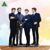 Cardboard cutout of a group in formal attire with 'Australian Made' logo.